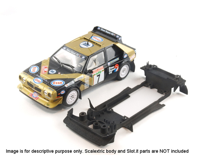 S05-ST1 Chassis for Scalextric Delta S4 w/spoiler 3d printed