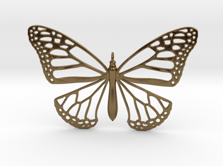 Smooth Monarch Pendant 3d printed