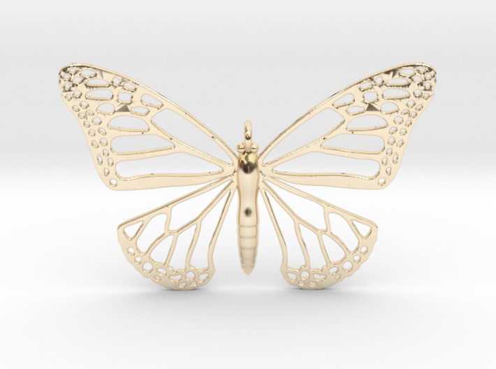 Strong Monarch Pendant 3d printed