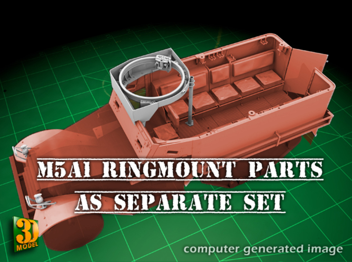 M5A1 Ringmount set 3d printed 