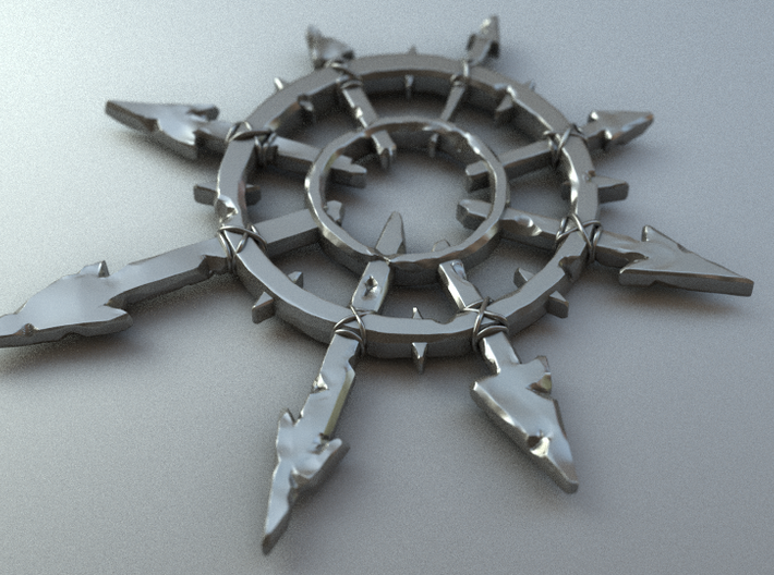 Chaos Pendant Large 3d printed