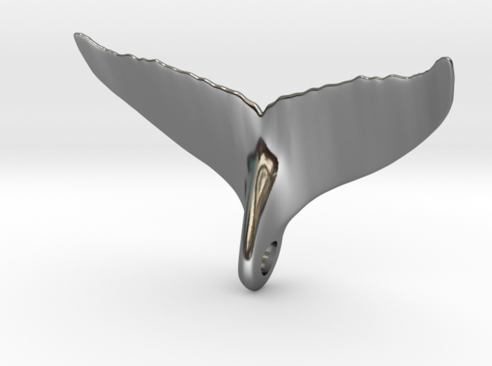 Whale Tail Pendant 3d printed 