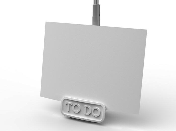 To Do list holder 3d printed In white strong and flexible plastic