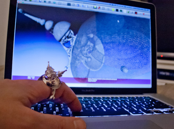 Planetarium Ring - 19.5mm 3d printed Early version, slightly bigger than  the one I offer for sale here