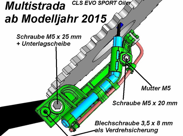 CLS OILER HALTEWINKEL Multistrada ab Modell 2015 3d printed 