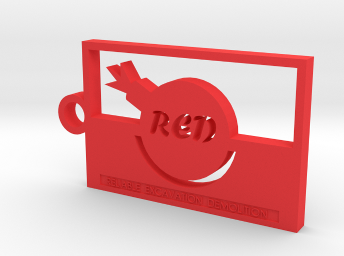 Team Fortress 2 Red Team Keychain 3d printed