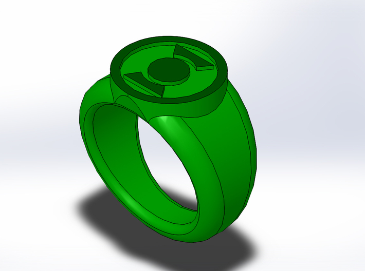 Earth 2 Green Lantern Ring 3d printed 