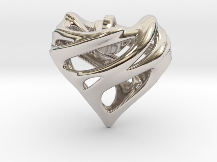 Alien Heart Pendant 3d printed