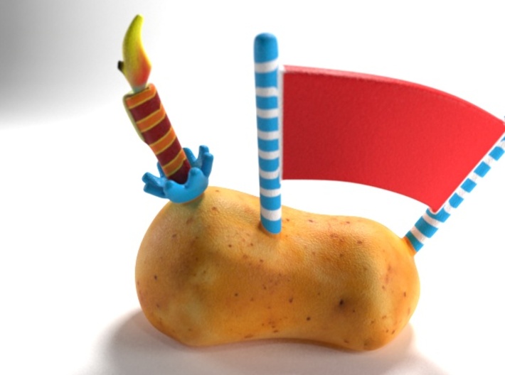 Happy Birthday - Have a Potato! 3d printed 