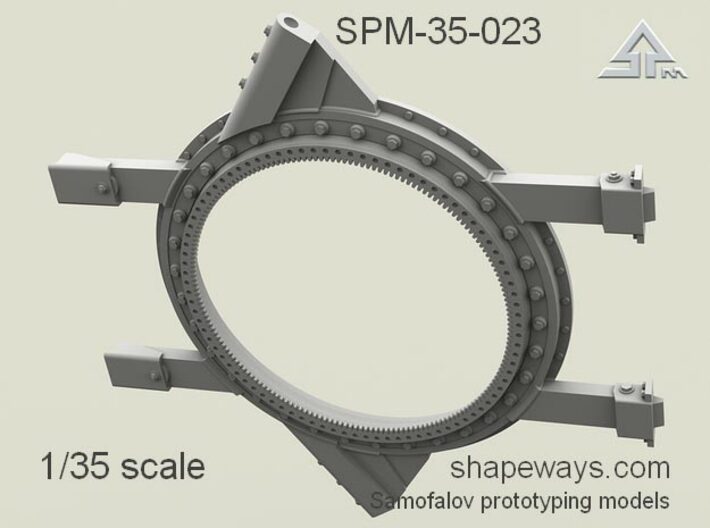 1/35 SPM-35-023 turret ring 3d printed
