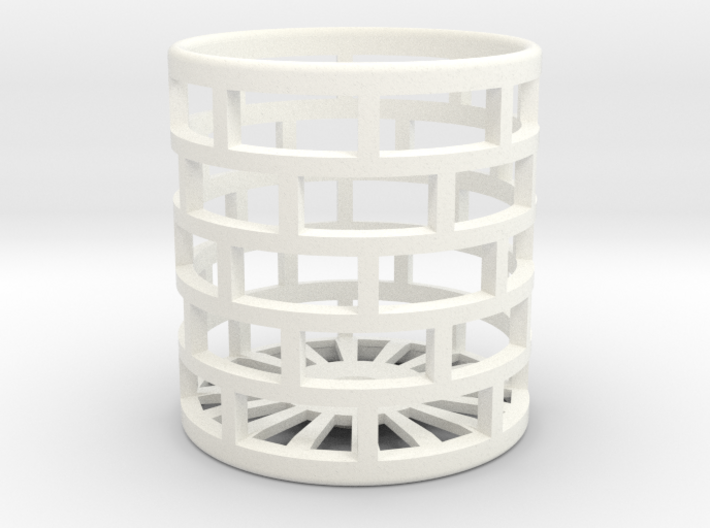DRAW lamp - oil lamp holder tall mesh screw attach 3d printed