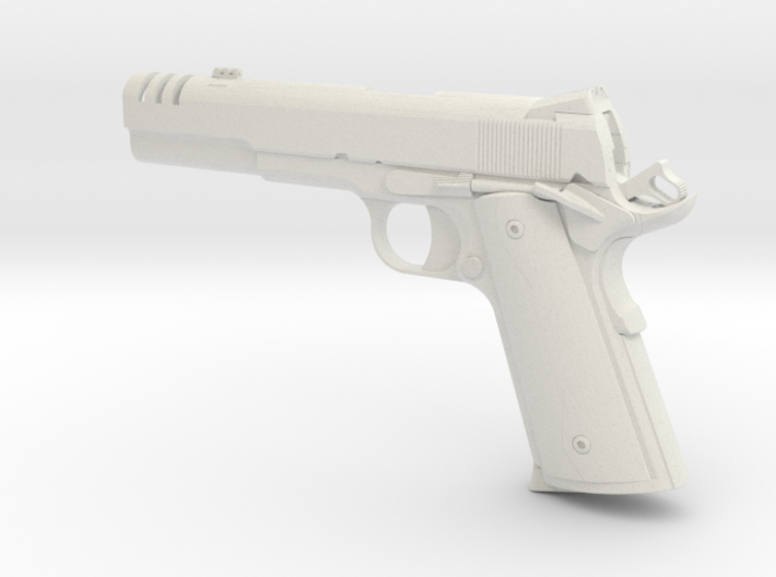 1:12 scale 1911 pistol with compensator 3d printed