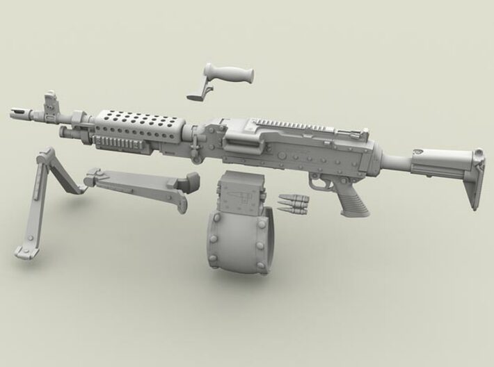 1/16 SPM-16-003 m240L 7.62mm machine gun 3d printed 