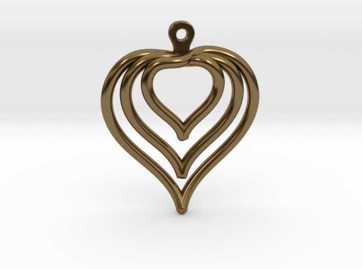 3D Printed Wired Love Yourself Heart Earrings 3d printed