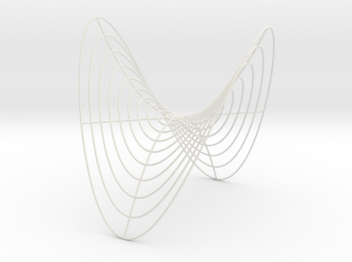 Saddle -- Cylindrical Curves (8 in) 3d printed