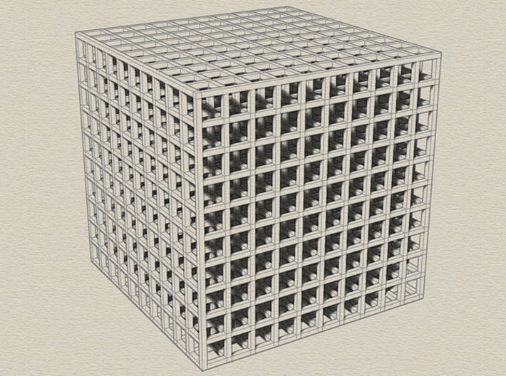 grid, 10^3 cm 3d printed