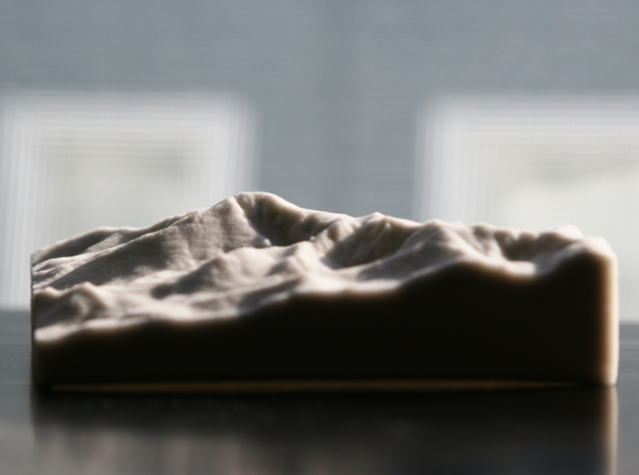 4'' Pikes Peak, Colorado, USA, Sandstone 3d printed This is the view of Pikes from Denver