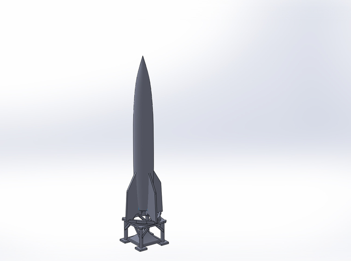 V2 / A4 Rocket 4x 1/285 6mm 3d printed