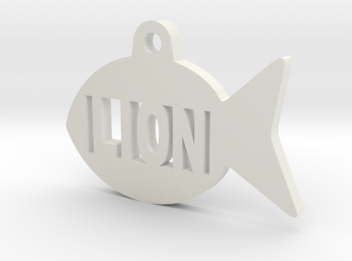 Gold Fish Pet ID Tag - Lion 3d printed