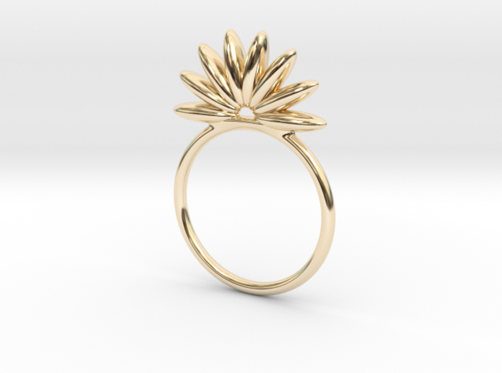 Demi Flower Ring 3d printed