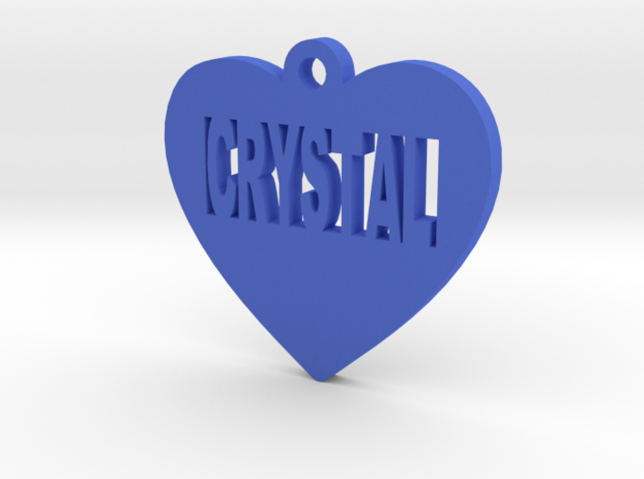 Heart Pet ID Tag - Crystal 3d printed