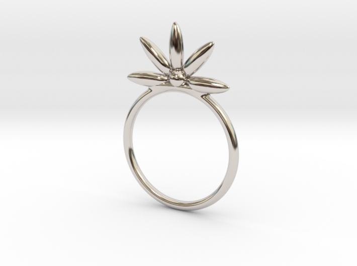 Flower Stacking Ring 3d printed