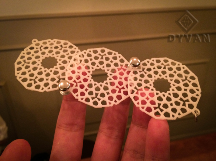 Pendant with mosaic design 3d printed