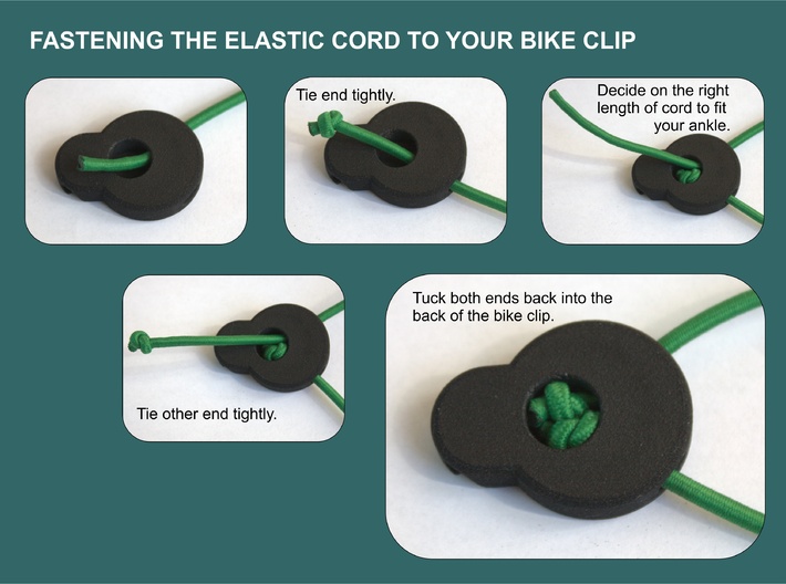 Cycling Stripes cycling clips 3d printed Attaching your elastic cord