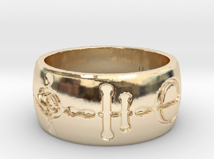 &quot;Kaiidth&quot; Vulcan Script Ring - Engraved Style 3d printed