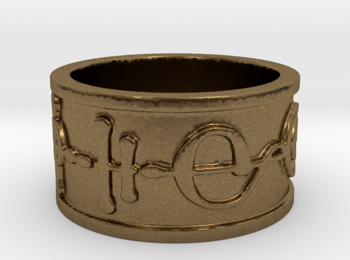&quot;Kaiidth&quot; Vulcan Script Ring - Embossed Style 3d printed