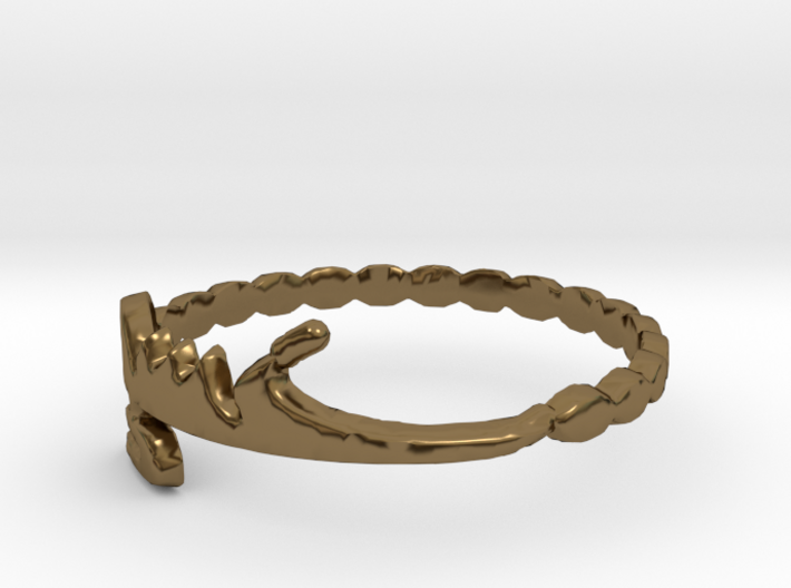 Simple Eshgh Love Ring, Persian Art, Ring Size 7 3d printed