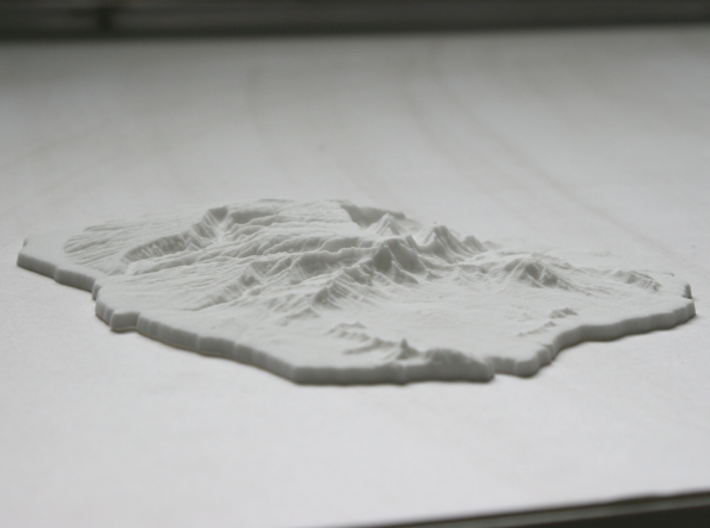 Kaua'i, 6'' - Navigator Series 3d printed Oblique view of the model, showing the 2x vertical exaggeration