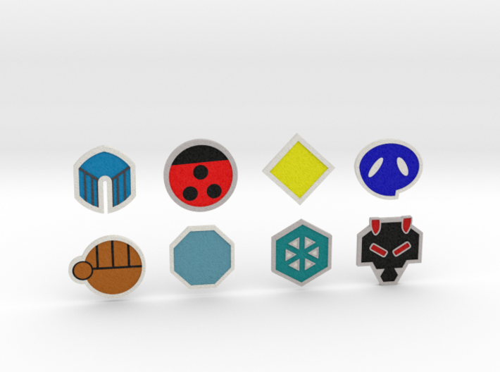 Johto Pokemon Badges 3d printed