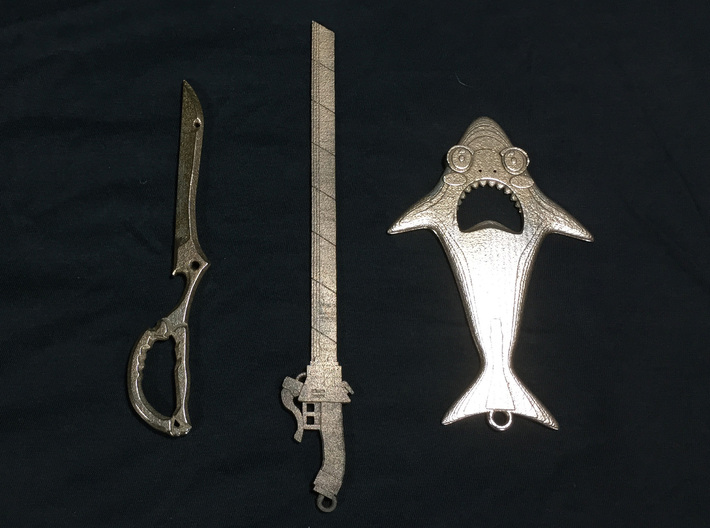 AoT/SnK Bottle Opener/Keychain 3d printed Scissor blade and Tsundere Shark are available in my shop.