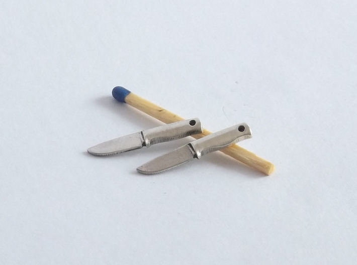 Bushcraft knives earrings 3d printed Earrings set