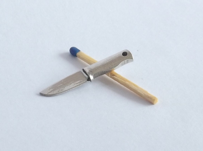 Bushcraft knife pendant 3d printed 
