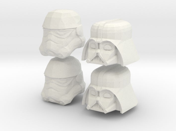 Starwars lego heads 3d printed