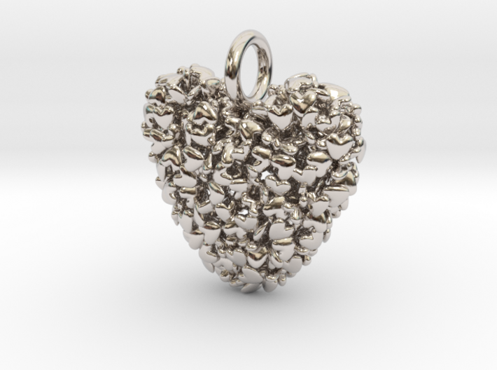 365 Hearts Pendant - Medium 3d printed
