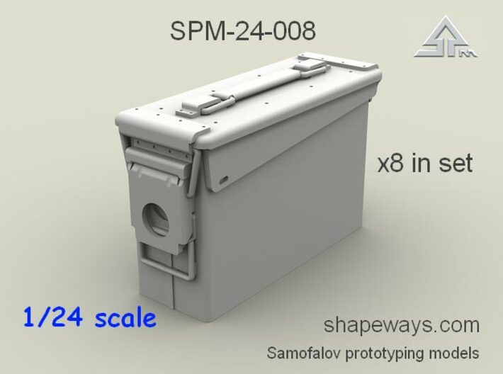 1/24 SPM-24-008 30.cal (7,62mm) ammobox 3d printed