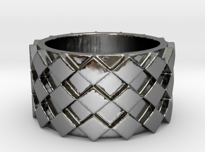 Futuristic Diamond Ring Size 4 3d printed