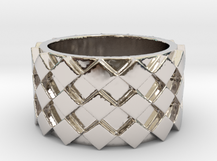 Futuristic Diamond Ring Size 4 3d printed