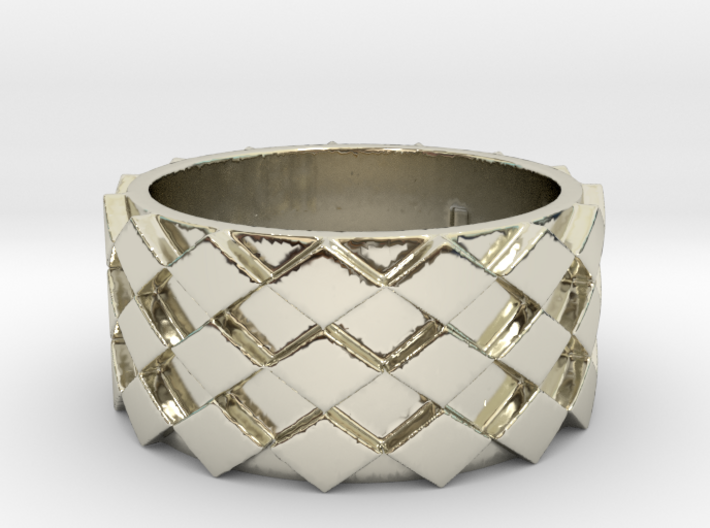 Futuristic Diamond Ring Size 8 3d printed