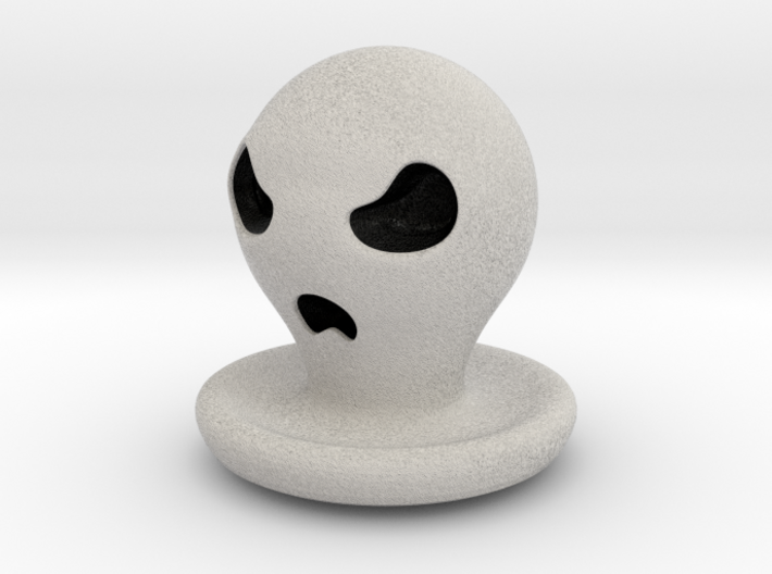 Halloween Character Hollowed Figurine: AngryGhosty 3d printed