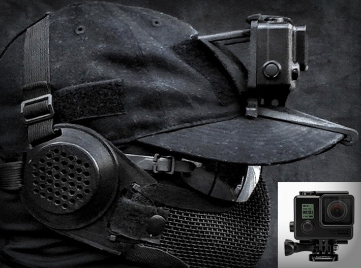 Hat Mount GoPro HERO 3/4 (Slim Case &amp; GoPro HERO+) 3d printed
