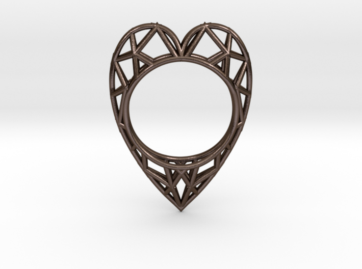 The  Heart ring size 7 1/2 US (17.75 mm) 3d printed 