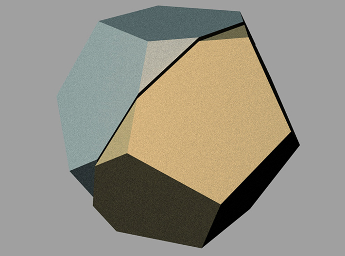 pentagon dodekaeder halbiert 3d printed