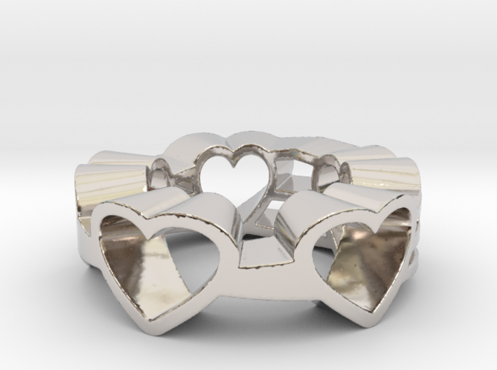 Love Lines Ring 3d printed