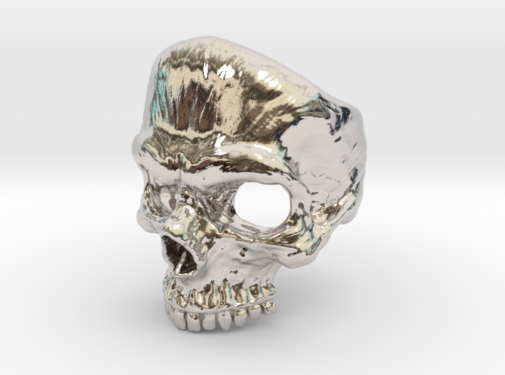 US Size 9 Skull Ring 3d printed
