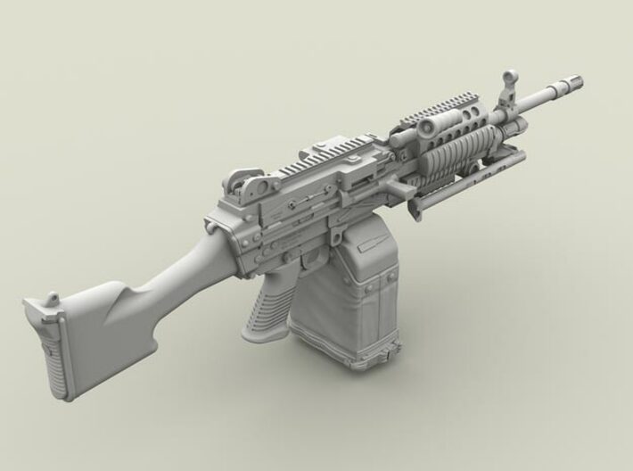 1/24 SPM-24-012 m249 MK48mod0 7,62mm machine gun 3d printed