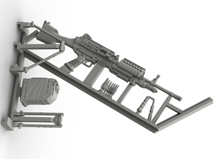1/24 SPM-24-012 m249 MK48mod0 7,62mm machine gun 3d printed 